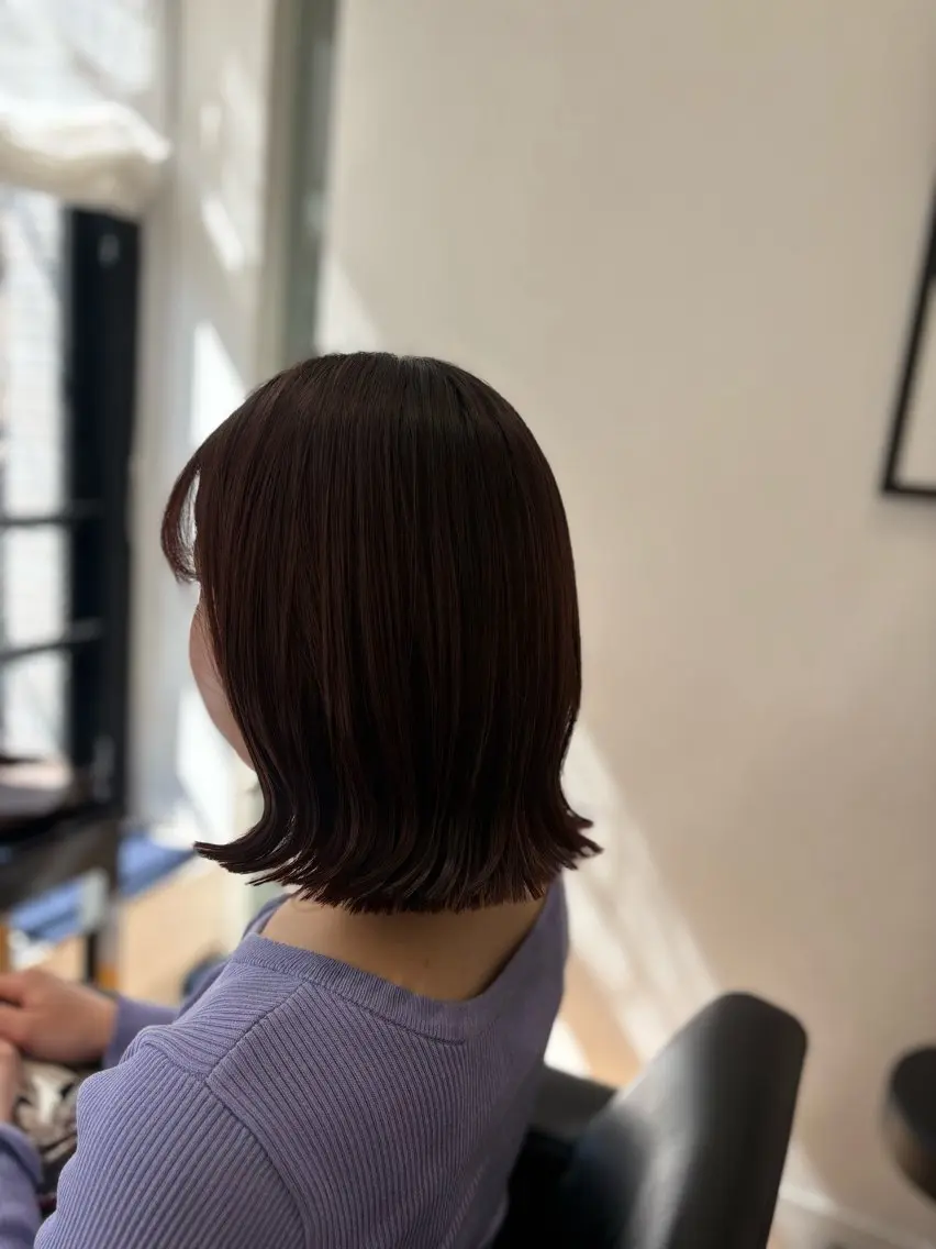ミディアム カット 浜崎 千亜のヘアスタイル
