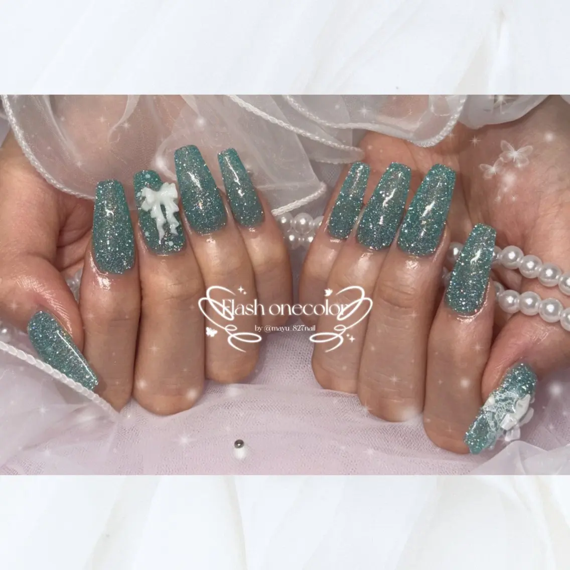 ネイル 長さ出し フラッシュネイル 韓国ネイル マグネットネイル ワンホンネイル ハンドネイル 827nail mayu🐈🐾のネイルデザイン