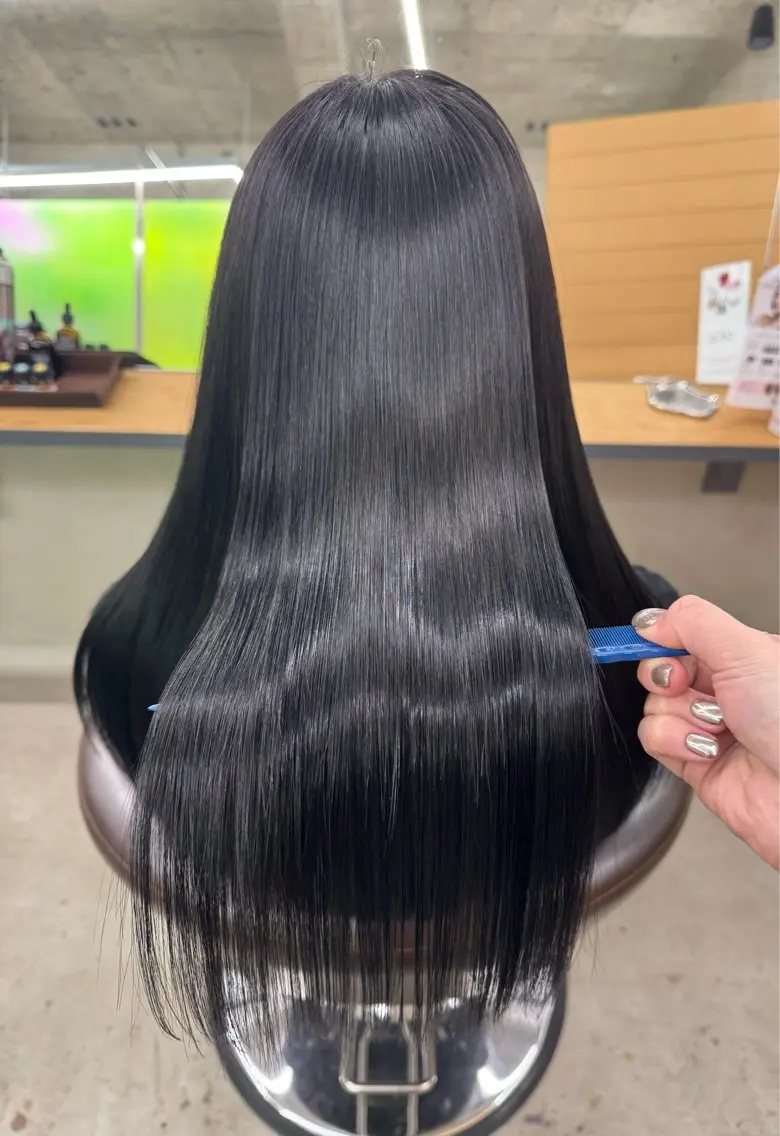 ロング 髪質改善 カット ヘアカラー 縮毛矯正 髪質改善×艶髪 🤍amane🤍のヘアスタイル