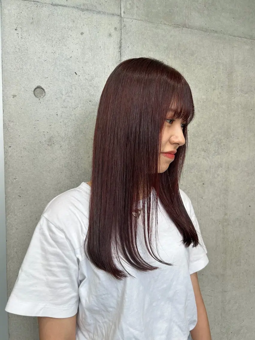 ロング カラー ヘアアレンジ カット ヘアカラー トリートメント ボブ艶モテカラー🫧 カリンのヘアスタイル