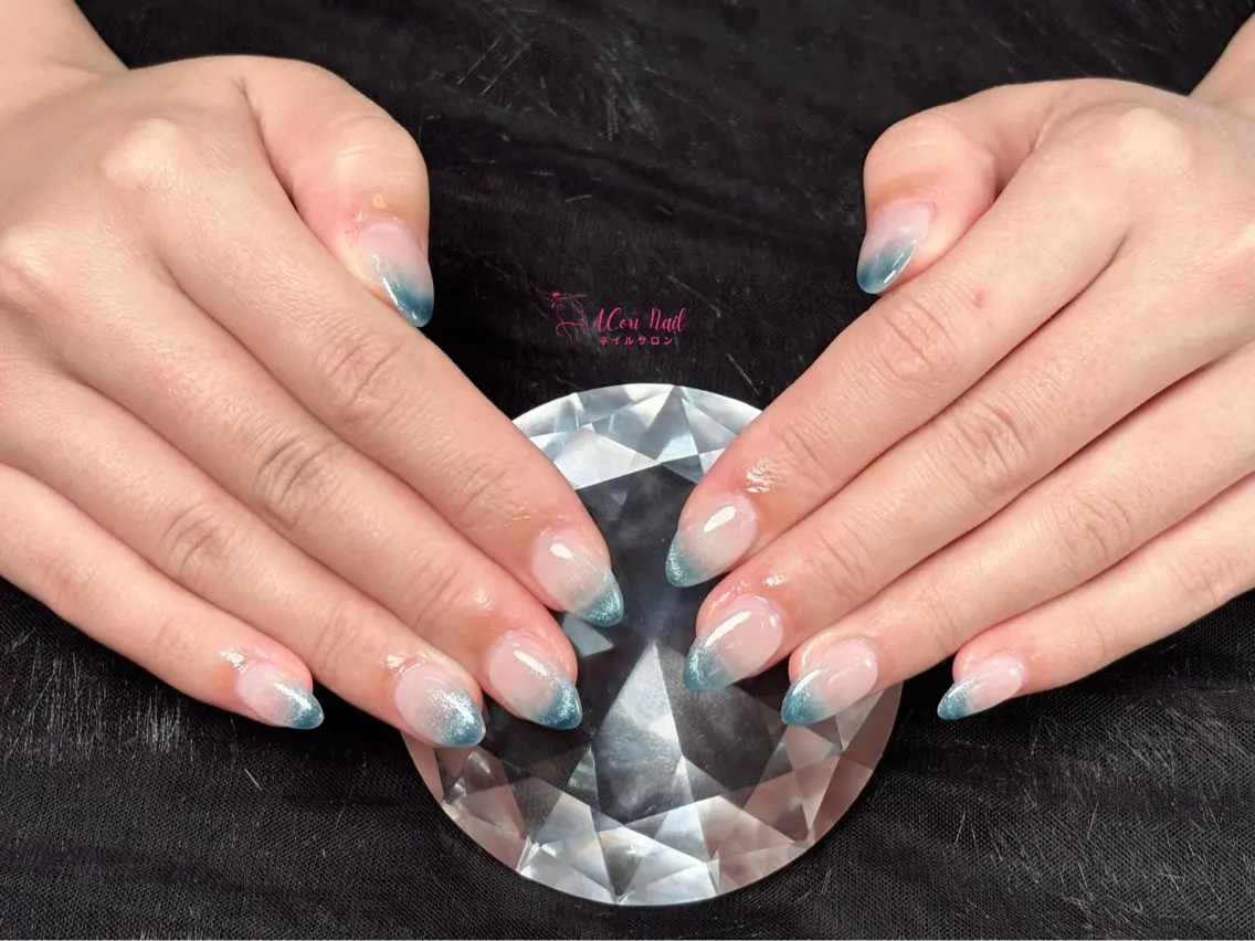 ネイル 桜ネイル 長さ出し フラワーネイル フレンチネイル ジェルネイル ハンドネイル ACon NailSalonのネイルデザイン
