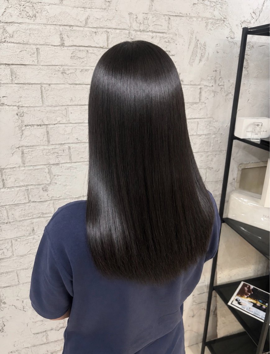 ロング パーマ 縮毛矯正 艶カラー/縮毛矯正 🩶Kai🐏のヘアスタイル
