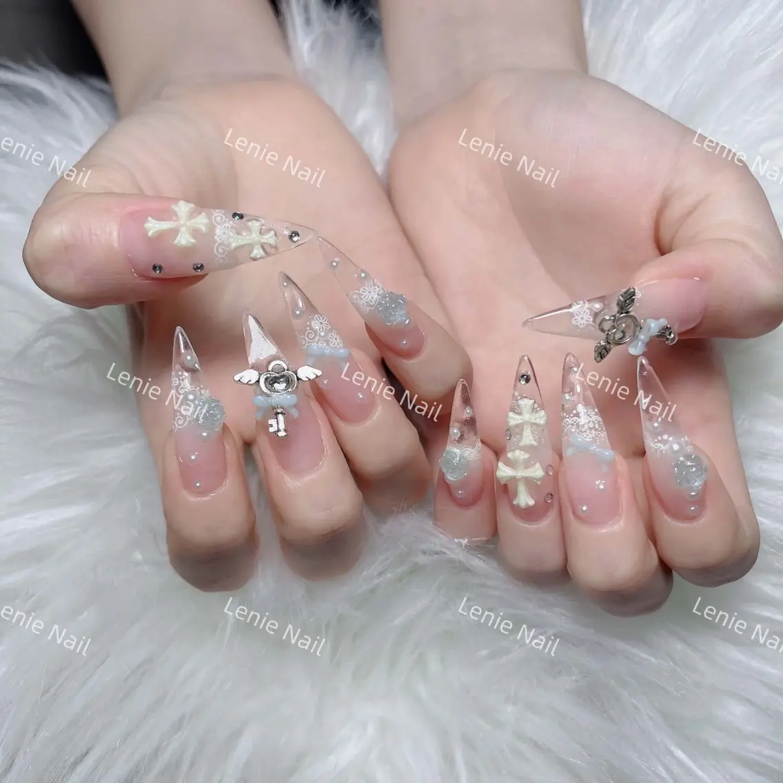 ネイル アートネイル 韓国ネイル 持ち込み ワンホンネイル ハンドネイル Lenie Nail Salonのネイルデザイン