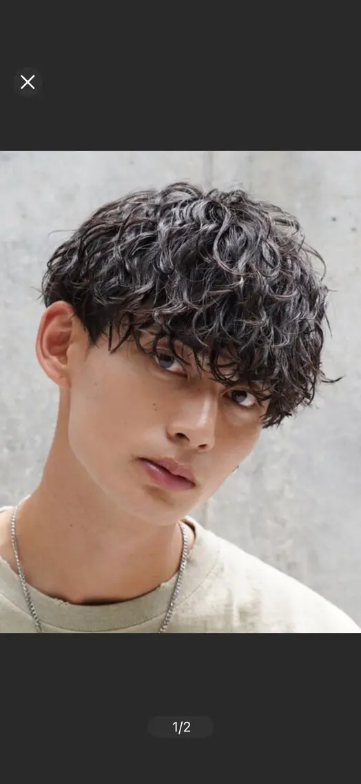 ショート パーマ メンズ メンズパーマ 波巻きパーマ カット パーマ fifth /波巻き /シャドウ/Kotaのヘアスタイル