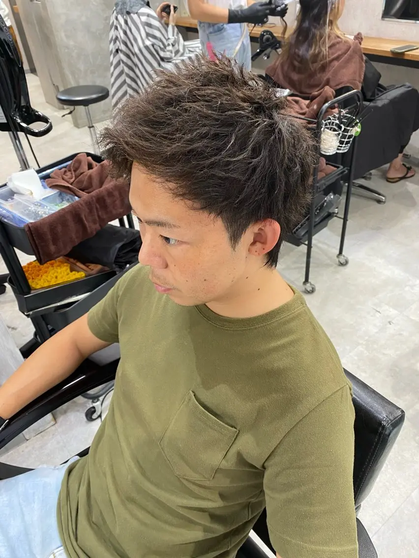 ショート パーマ メンズ メンズウルフカット ウルフカット カット パーマ 🐉『メンズ美容師』 吉田龍星🐉のヘアスタイル