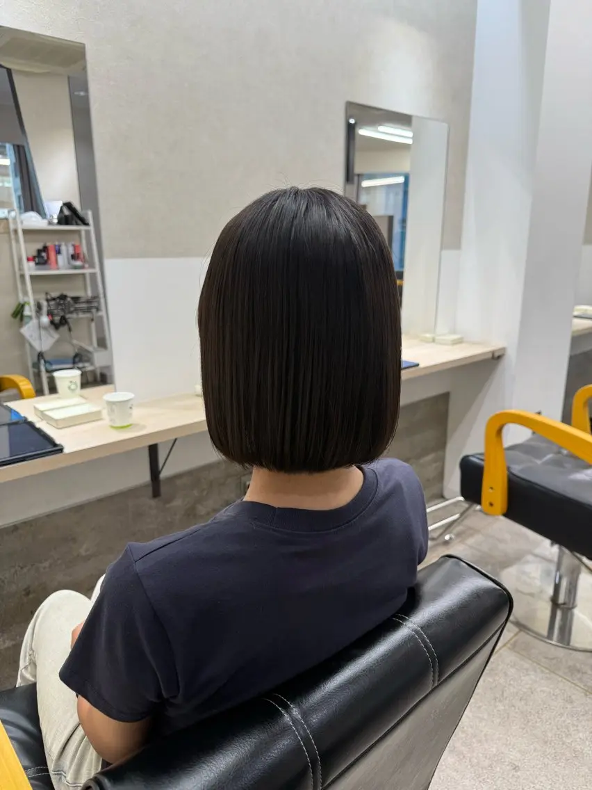 ショート 縮毛矯正 GiseL 博多 ほのかのヘアスタイル
