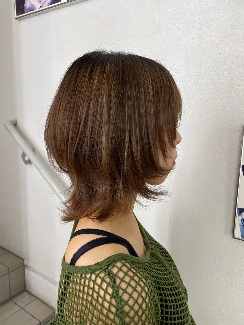 ミディアム レイヤーカット ウルフカット ウルフレイヤー ANZY 下北沢店 💎 moeのヘアスタイル