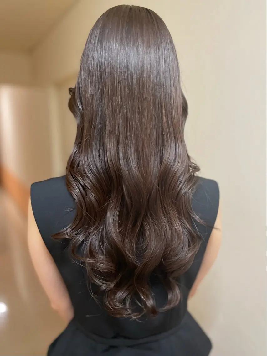 ロング カラー ブラウンカラー ヘアカラー 沢田 瞳のヘアスタイル