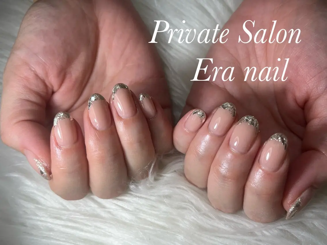 ネイル フレンチネイル ガラスフレンチ Era nailのネイルデザイン