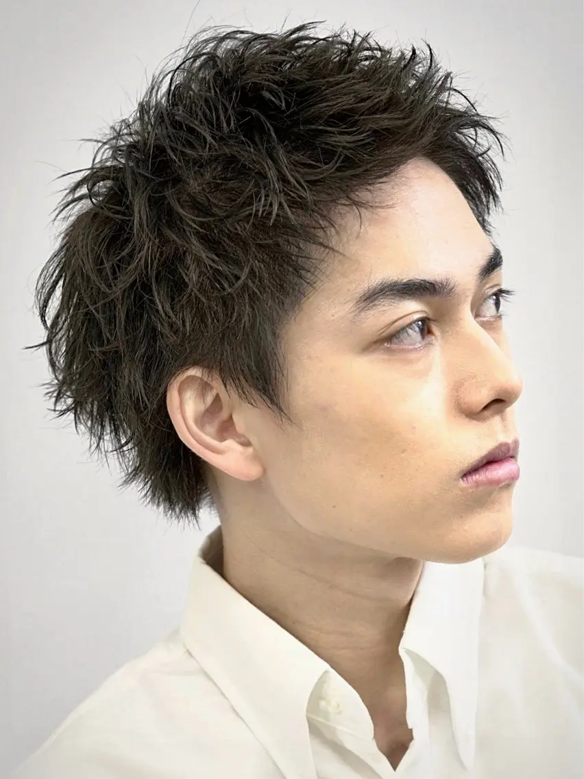 ショート パーマ メンズ スパイキーショート ショートヘア メンズパーマ 名古屋/水谷颯のヘアスタイル