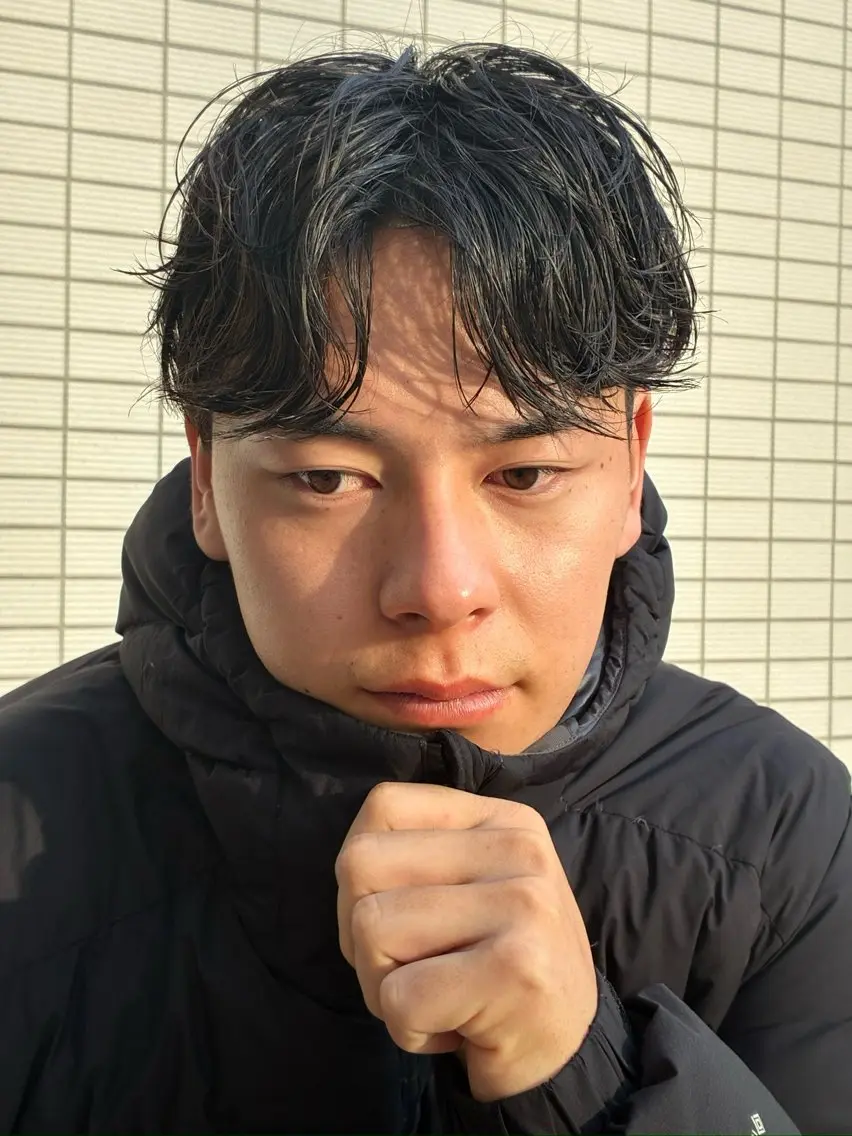 ショート パーマ メンズ 鮫島 連のヘアスタイル