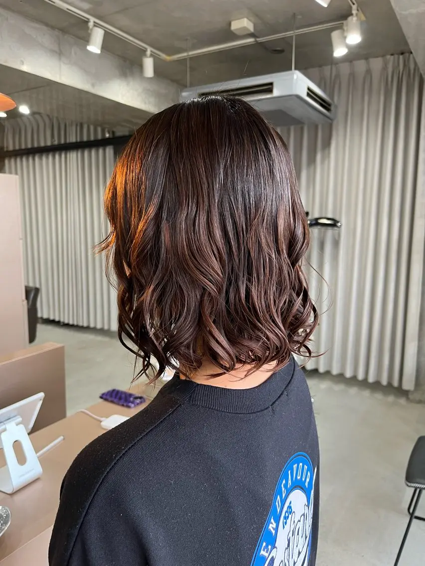 ショート パーマ カット パーマ ロングパーマ木村 ボブパーマのヘアスタイル