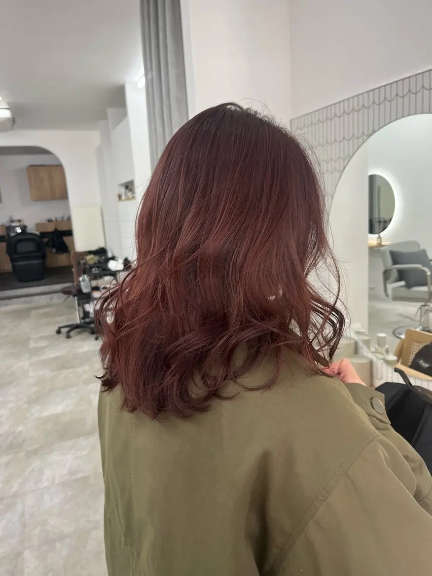 ロング カラー ヘアカラー トリートメント ベージュ⟡˖レイヤー ˖ ࣪⊹あずきのヘアスタイル