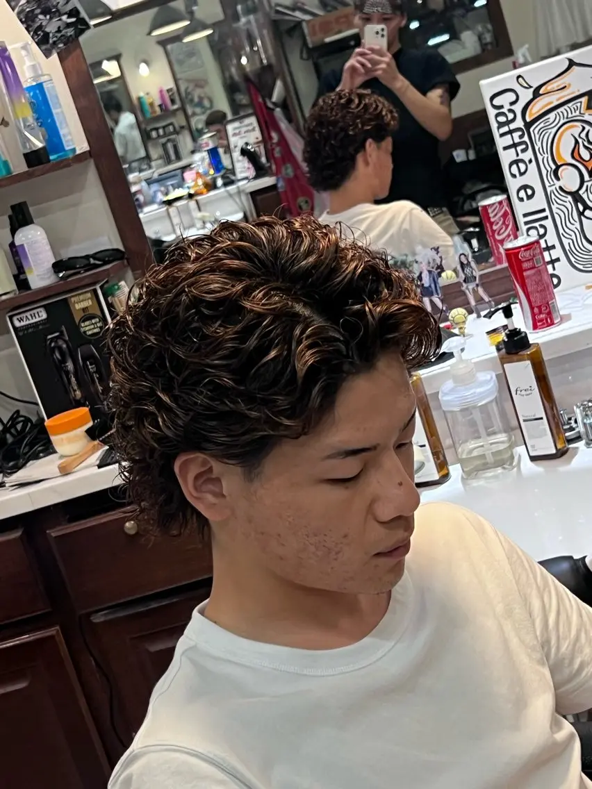 パーマ メンズ 虎 太郎のヘアスタイル