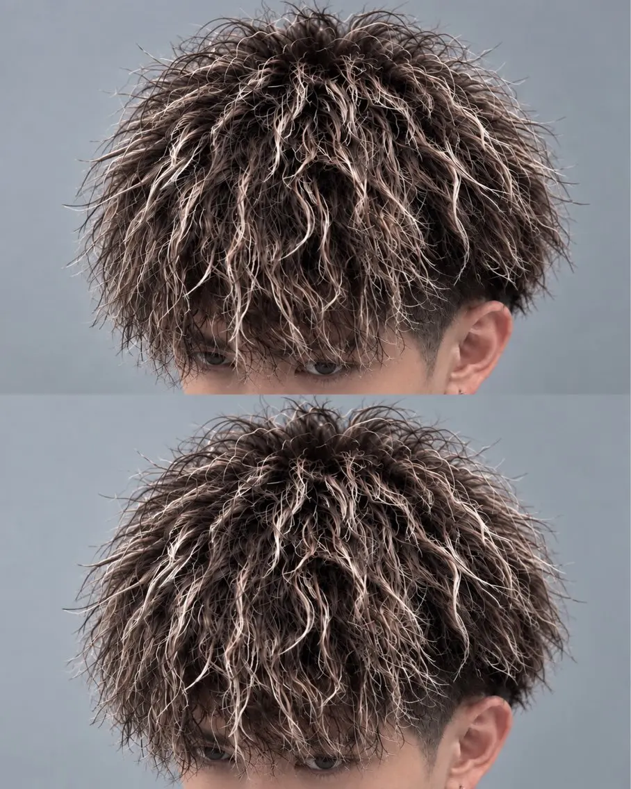 ショート パーマ メンズ カット ヘアカラー パーマ トリートメント ヘッドスパ ヘアセット メンズ/ツイスパ/ レイヤー渋谷🌹のヘアスタイル