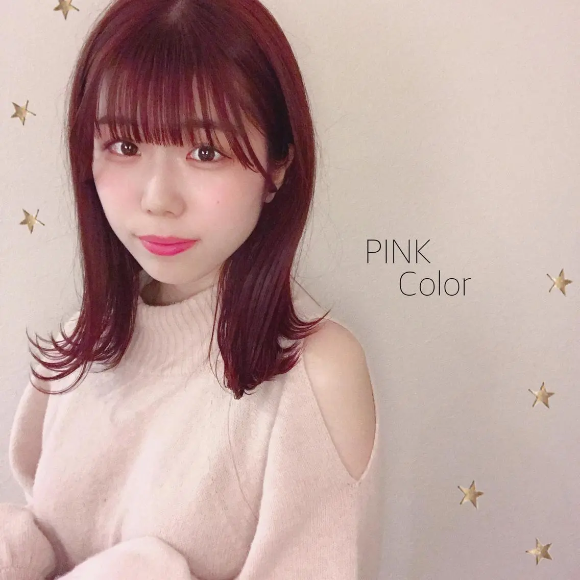 ミディアム カラー カット ヘアカラー 市川 千夏のヘアスタイル