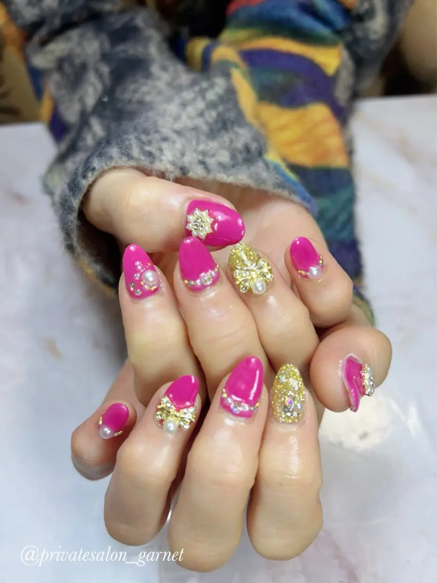 ネイル ピンク Garnet nailのネイルデザイン