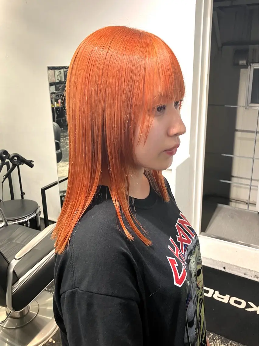 【ダメージ軽減】ブリーチなしダブルカラー+ハホニコトリートメント+顔周りカット✨の写真