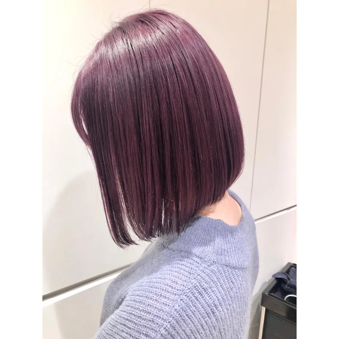ミディアム カラー ブリーチ カシス ハイトーンカラー ピンクカラー バイオレットカラー 推しカラー✨ オタク美容師ユウカのヘアスタイル