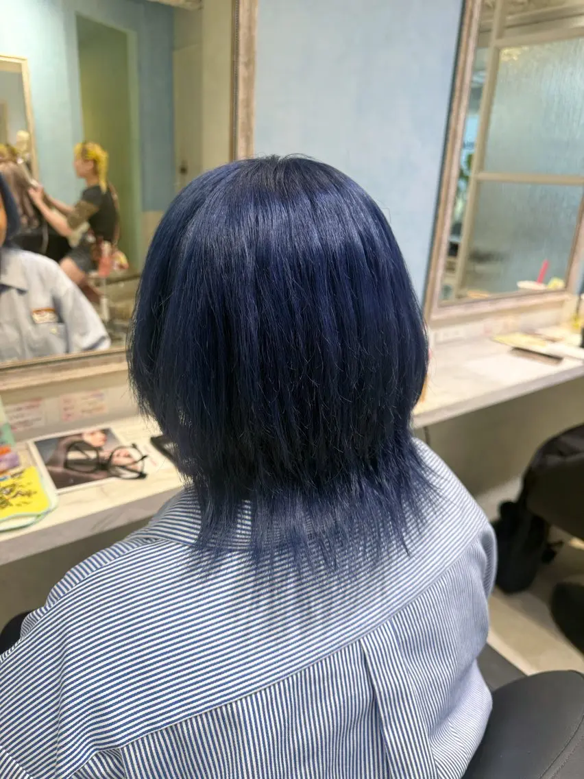 ミディアム カラー ヘアカラー ハイトーン/ブリーチ 💙みずき💙のヘアスタイル