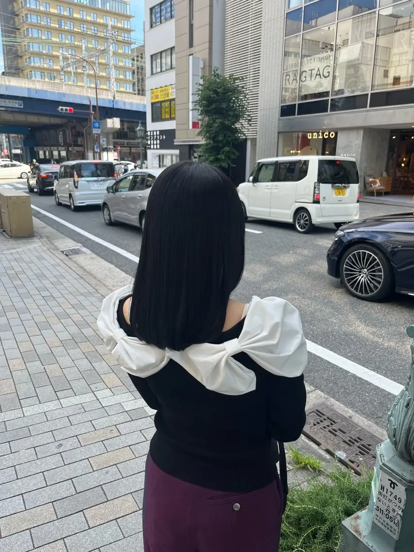 ミディアム ヘアカラー 前野 祥太のヘアスタイル