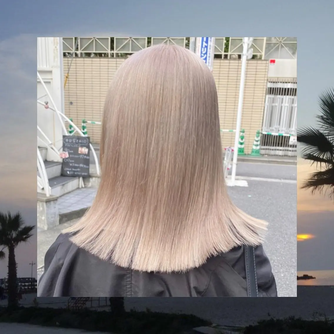ミディアム カラー パーマ ヘアアレンジ メンズ キッズ ネイル マツエク・マツパ アイブロウ 🎀ハイトーンNo .1🩵NaGiSaのヘアスタイル