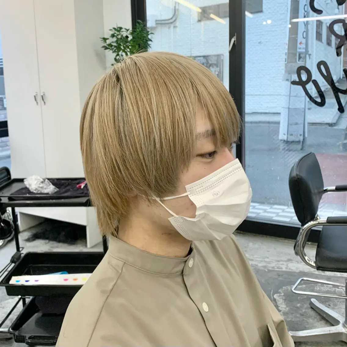 ミディアム カラー メンズ カット ヘアカラー メンズ特化美容師/ 藤戸 椋のヘアスタイル
