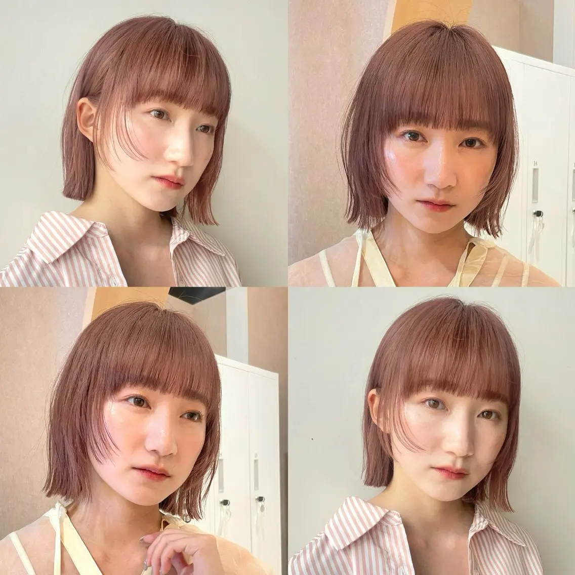 ショート カラー ベージュカラー ブリーチ ダブルカラー ハイトーンカラー ラベンダーカラー 顔まわり🥨レイヤー /透明感/水口舞奈のヘアスタイル