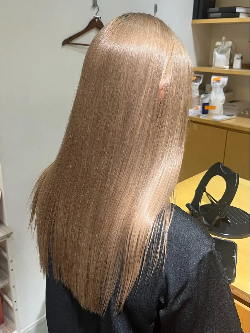 似合わせカット✂️➕髪質改善カラー🪽➕マーブ🫧の写真