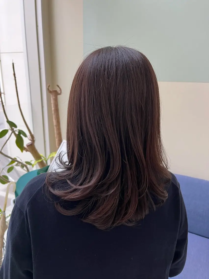 ロング カラー アッシュ ラベンダーカラー ラベンダーアッシュ カット ヘアカラー トリートメント 林 真之介のヘアスタイル