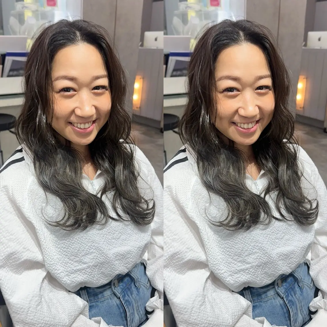 ロング カラー 髪質改善🩵縮毛矯正 代々木/木下のヘアスタイル
