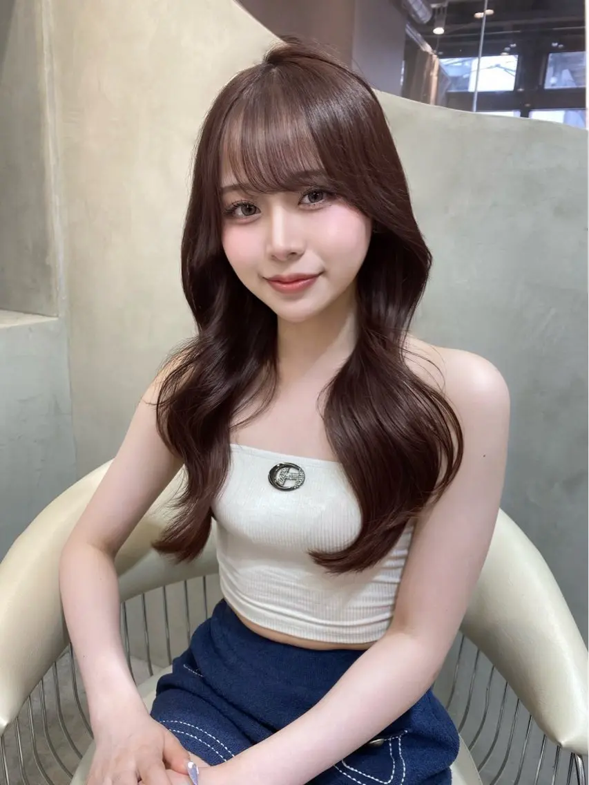 ロング カット トリートメント ヘアセット 大宮ブリーチ縮毛⭕️ 暗髪レイヤーしょうまのヘアスタイル