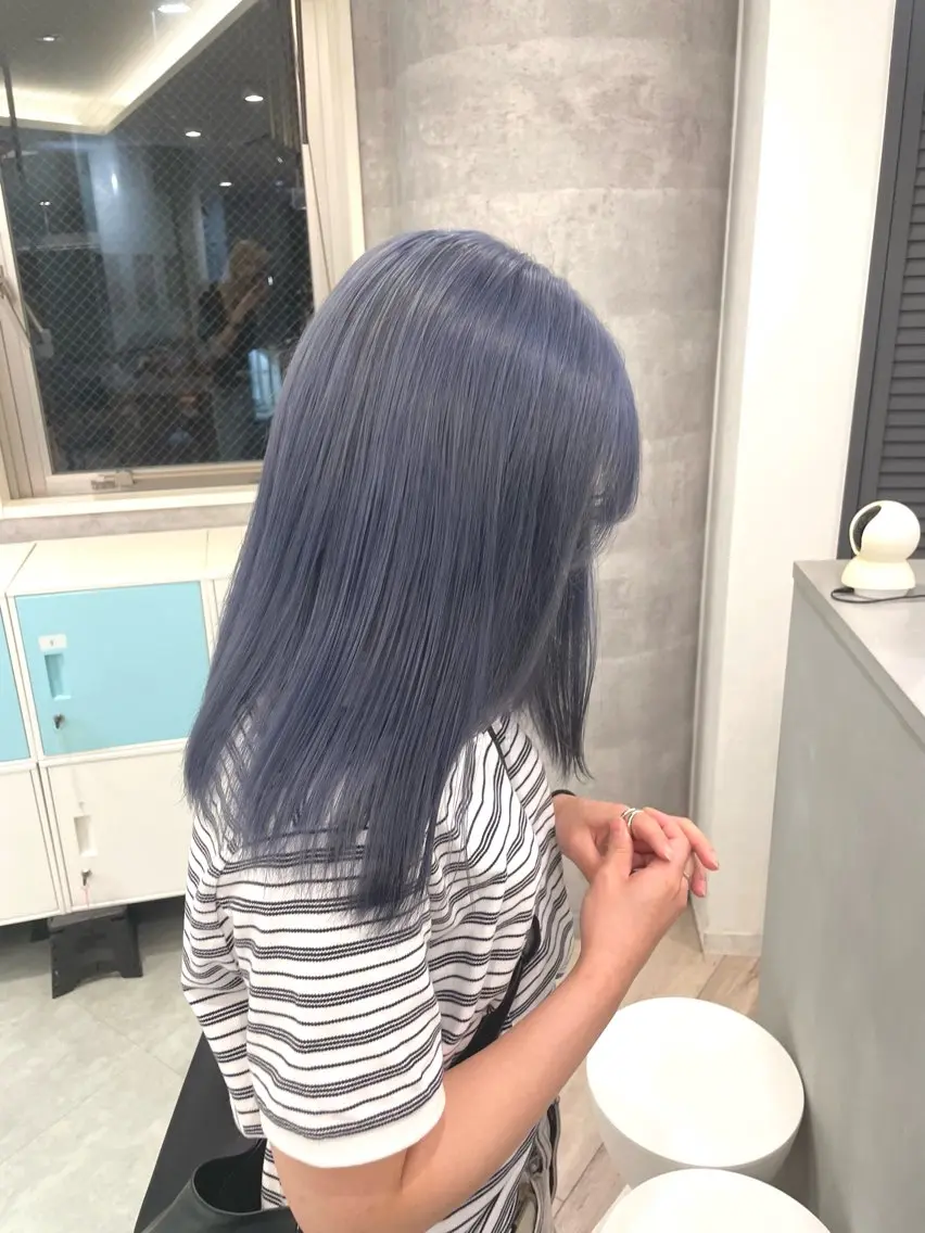 セミロング ヘアカラー トリートメント ♡似合わせ ♡ハイトーン♡のヘアスタイル