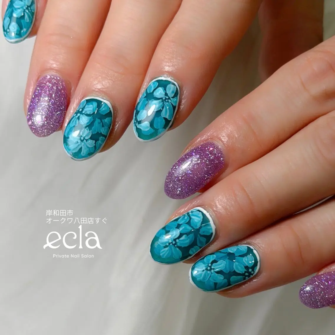 ネイル フラワーネイル Nail Salon ecla 〜エクラ〜のネイルデザイン