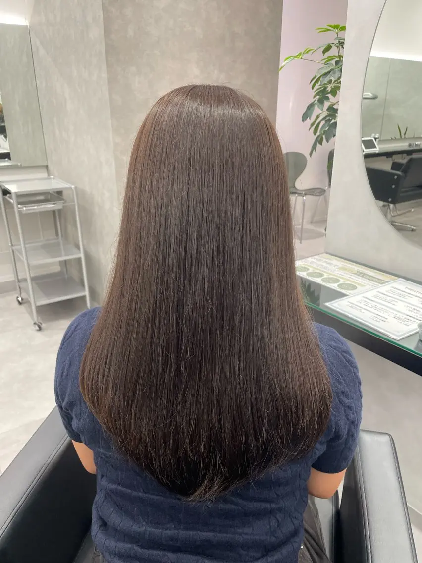 セミロング カット ヘアカラー トリートメント メイク指名NO1りこ カットモデル募集中のヘアスタイル