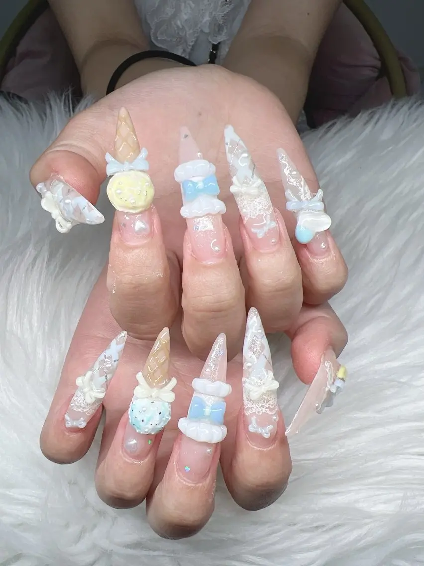ネイル ハンドネイル Lee Nails チップ長さだし専門店のネイルデザイン