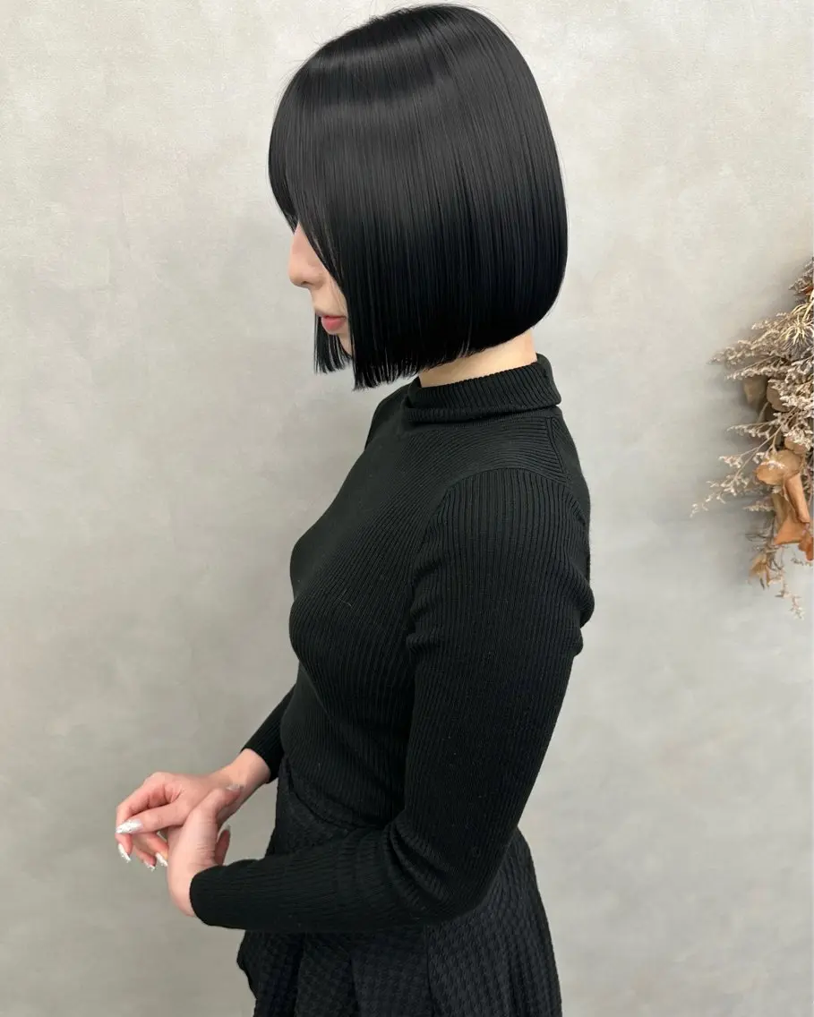 ミディアム 渋谷ボブ 福田連太郎のヘアスタイル