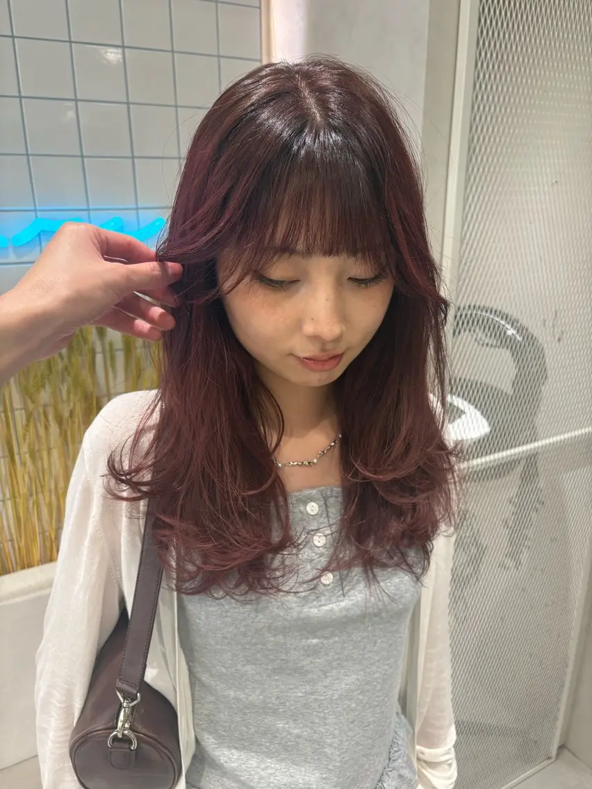 セミロング ハッシュカット ハイレイヤー 韓国風ヘア レイヤーカット カット Yuta✂︎ 韓国レイヤー🪽のヘアスタイル