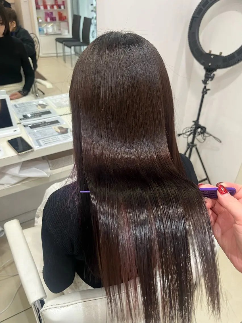 ロング カラー 髪質改善 ヘアカラー トリートメント 🤎ベージュカラー/ 髪質改善/山岸🤎のヘアスタイル