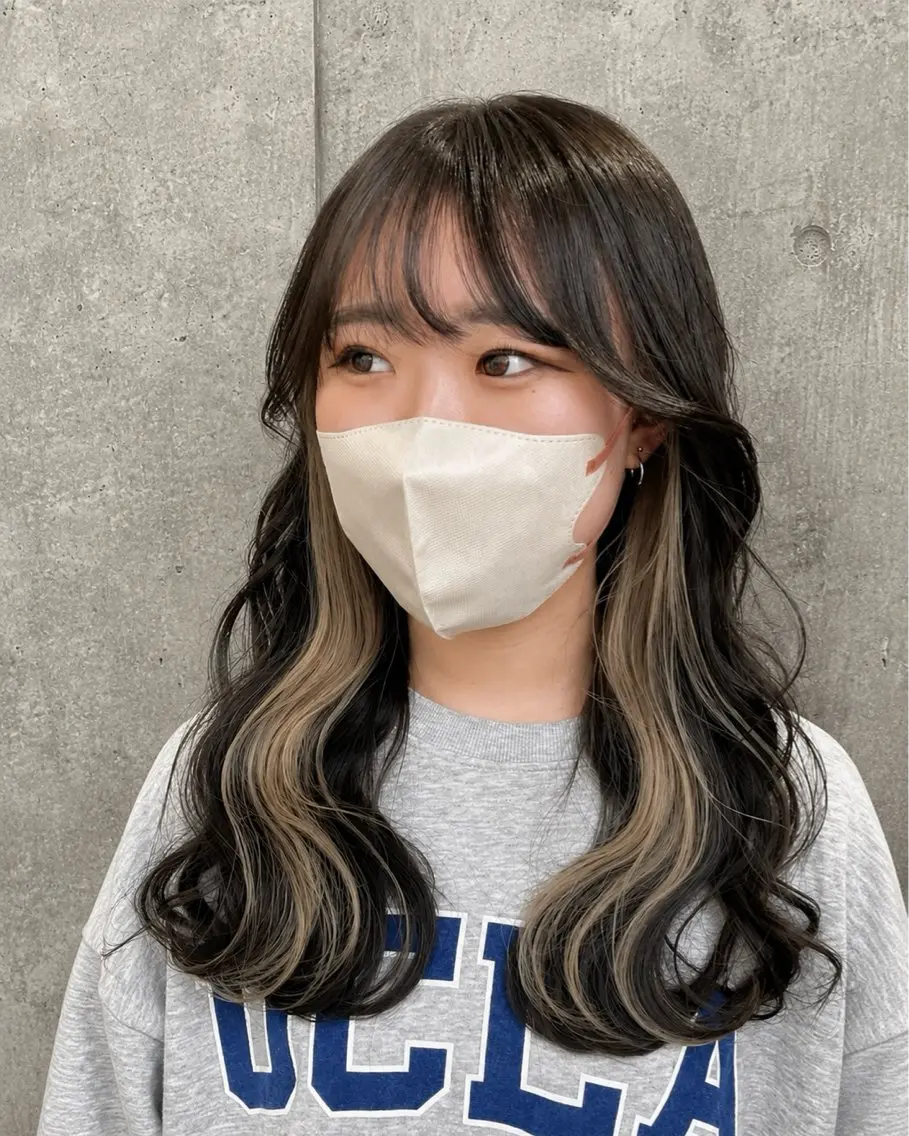 セミロング カラー ベージュカラー インナーカラー ヘアカラー トリートメント 萩原 凌✄のヘアスタイル