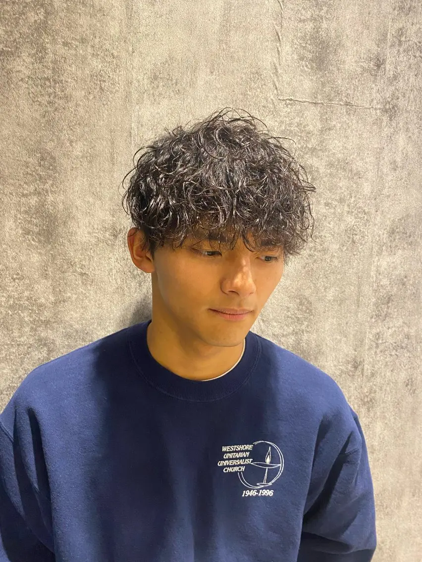ショート パーマ メンズ 中野 一哉のヘアスタイル