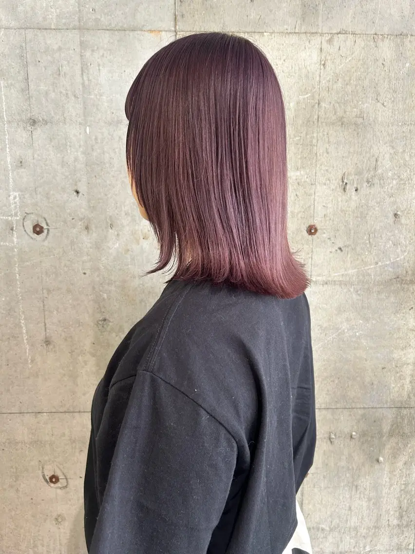 ミディアム カラー ベージュカラー ラベンダーカラー ラベンダーベージュ ボブ カット ヘアカラー トリートメント 髪質改善/レイヤー/ お顔まわり/Ami.のヘアスタイル