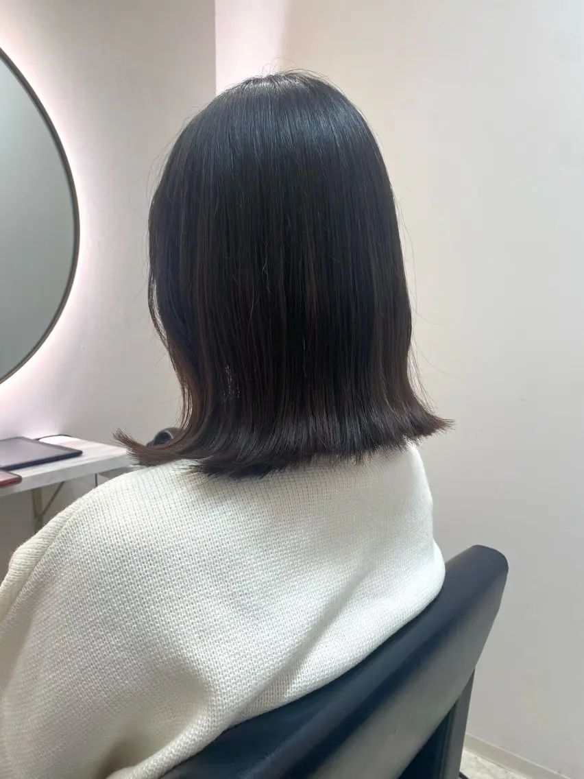ショート カラー カット ヘアカラー 韓国🇰🇷艶髪 ケアカラーSHURIのヘアスタイル