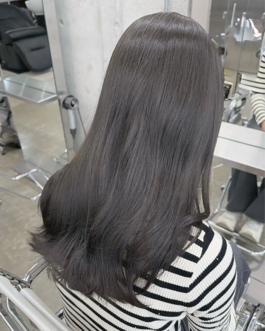 セミロング カラー ブリーチ ブリーチなしカラー カット ヘアカラー トリートメント 高橋大樹/グレー ジュ/ブリーチなしのヘアスタイル