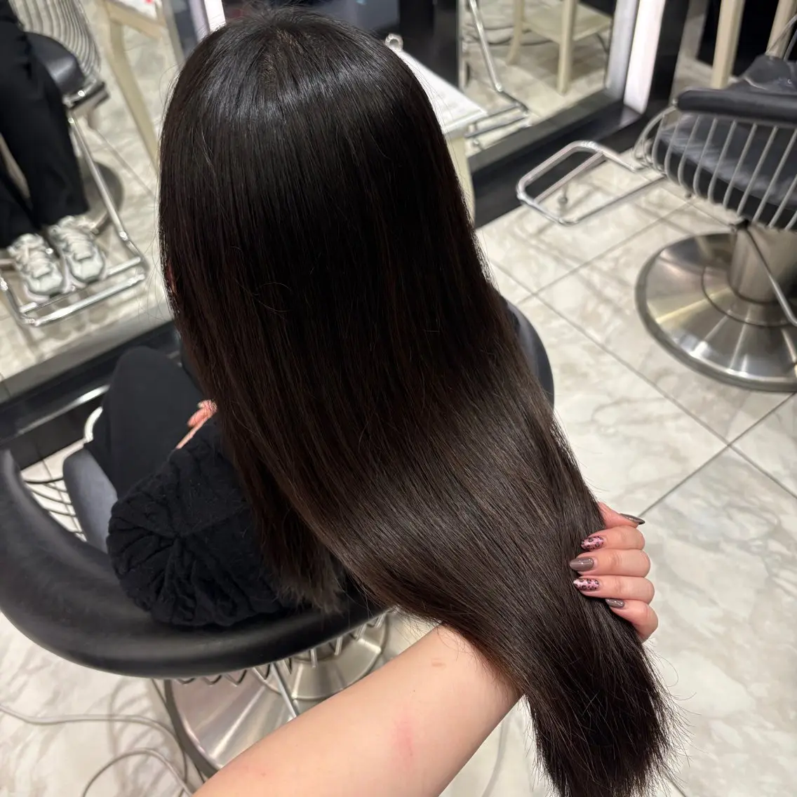 ロング カラー パーマ ヘアアレンジ 縮毛矯正 髪質改善🌿‬ストレ ート/リナ🎀のヘアスタイル