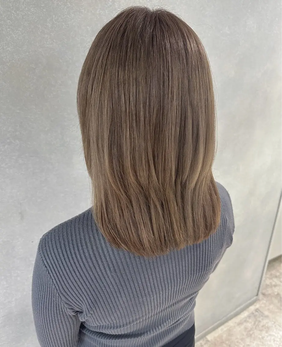 ミディアム カラー ヘアカラー 唐澤 千尋のヘアスタイル