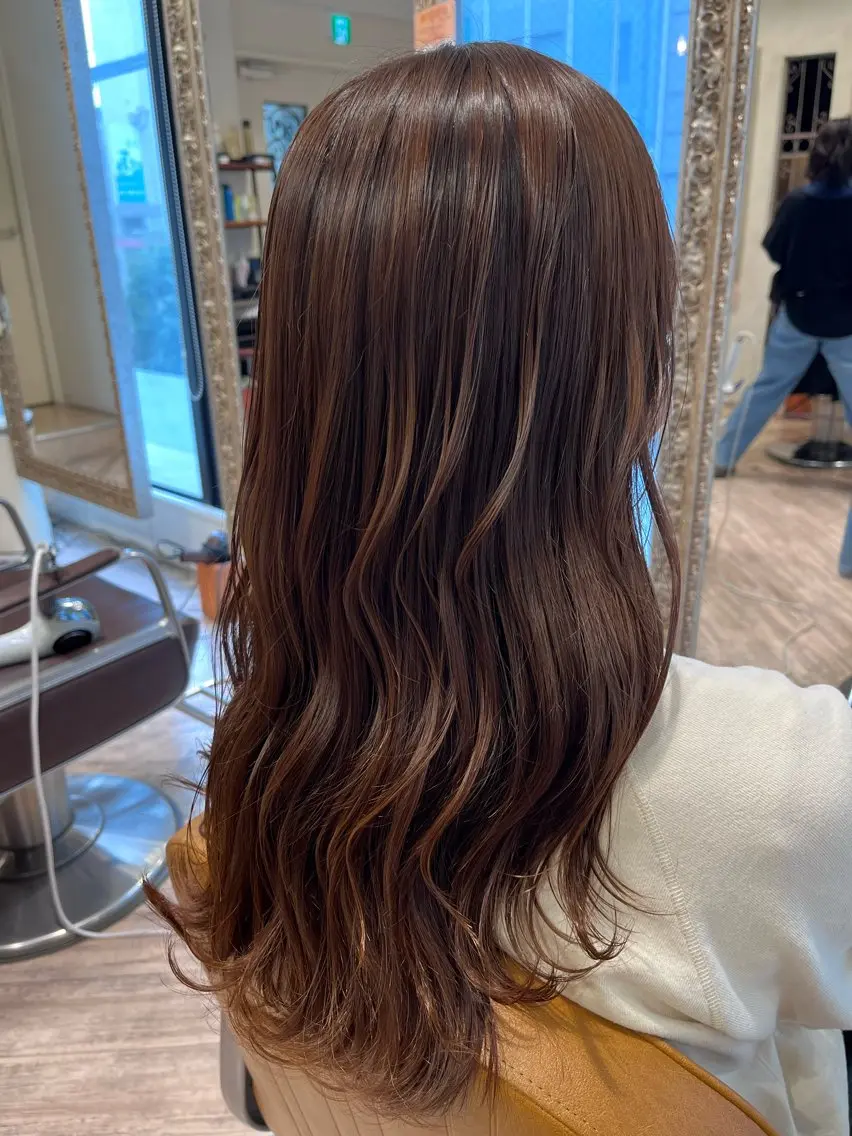 ロング カラー カット ヘアカラー 五十嵐ゆり 美髪カラー　武蔵小杉のヘアスタイル