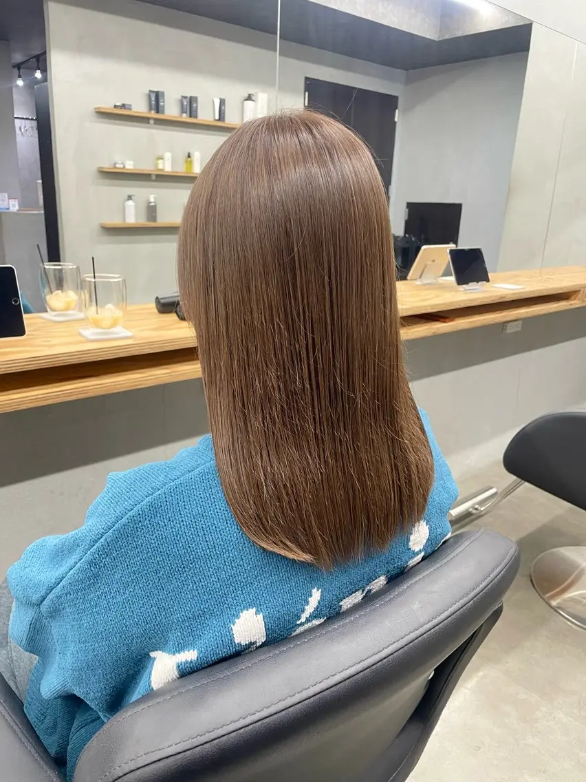 ミディアム カット ヘアカラー トリートメント ひより /novusのヘアスタイル