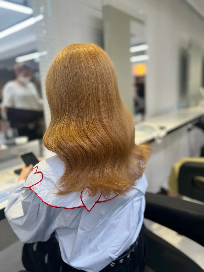 ミディアム カラー パーマ カット ヘアカラー トリートメント ヘッドスパ ヘアセット 💕上野美容師☁ ブリーチ💖サワのヘアスタイル