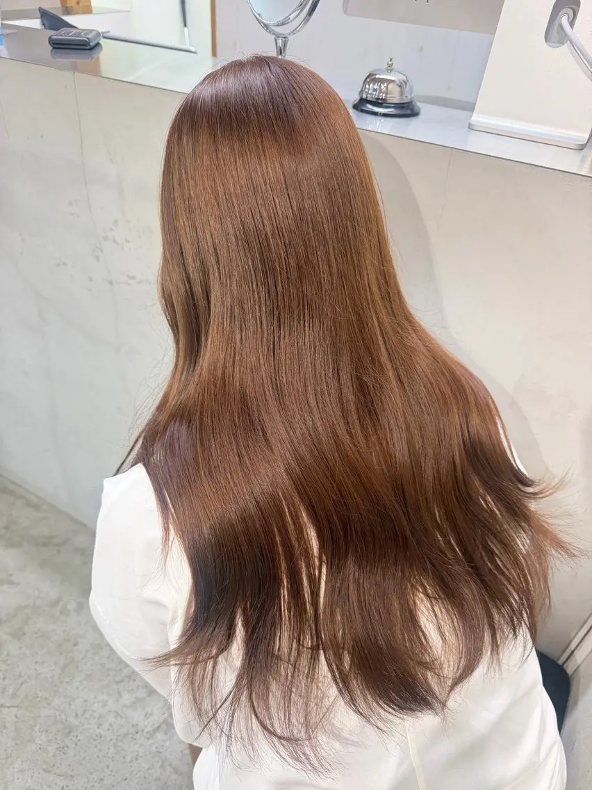 ロング カラー ヘアアレンジ ベージュカラー ブリーチ モカベージュ ブリーチなしカラー ヘアカラー ゆめか🦋 /似合わせカラー💖のヘアスタイル